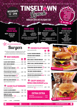 Burgers - Tinseltown