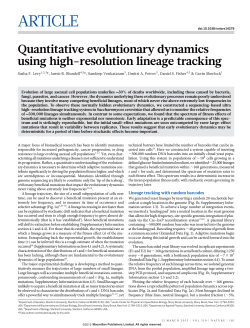 Quantitative evolutionary dynamics using high