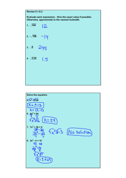 Review 9.19.3 Evaluate each expression.ааGive the exact value if