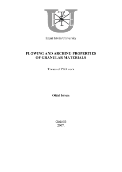 flowing and arching properties of granular materials