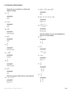 Name the sets of numbers to which each number belongs. 18