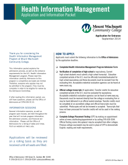 Health Information Management - Mount Wachusett Community