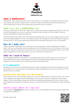 HullPixelbot is a little robot that was born in Hull. It carries pixels, so