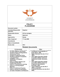 the Plagiarism P​olicy