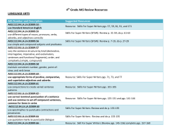 4 Grade AKS Review Resources LANGUAGE ARTS