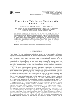 Fine-tuning a Tabu Search Algorithm with Statistical Tests