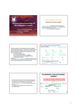 General pathophysiology of the respiratory system