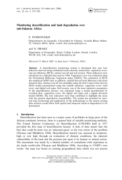 Monitoring desertification and land degradation over sub