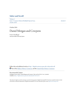 Daniel Morgan and Cowpens - DigitalCommons@APUS