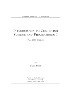 Unit 0 - Computing Science