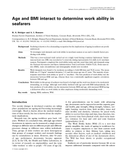 Age and BMI interact to determine work ability in