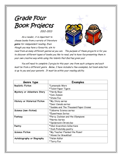 Grade Four Book Projects