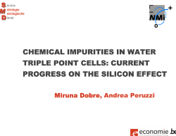 CHEMICAL IMPURITIES IN WATER TRIPLE POINT CELLS