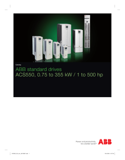 ABB standard drives ACS550, 0.75 to 355 kW / 1 to 500 hp