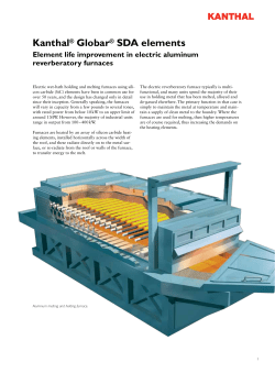 Kanthal&reg; Globar&reg; SDA elements