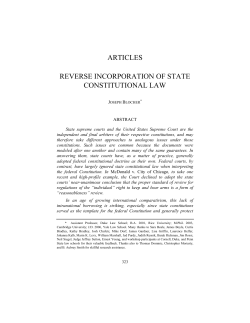 Reverse Incorporation of State Constitutional Law