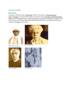 Indian History - The Bharat Scouts and Guides,Karnataka