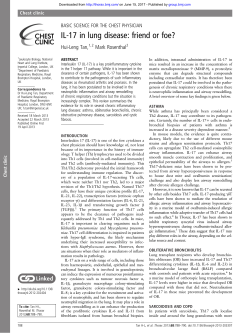 IL-17 in lung disease: friend or foe?