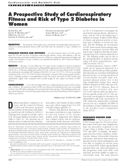 A Prospective Study of Cardiorespiratory Fitness