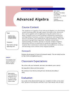 Advanced Algebra