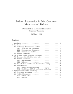Political Intervention in Debt Contracts