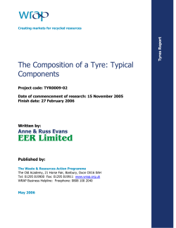 The Composition of a Tyre: Typical Components
