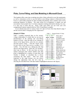 Plots, Curve-Fitting, and Data Modeling in Microsoft Excel