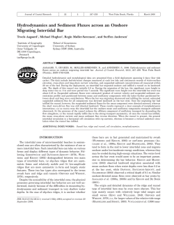 Hydrodynamics and Sediment Fluxes across an Onshore Migrating