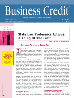 State Law Preference Actions: A Thing Of The Past?