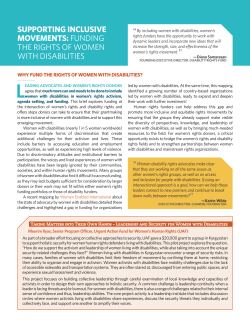 Supporting Inclusive Movements: Funding the Rights of Women with