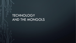 Technology and the Mongols