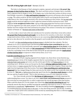 The Gift of Being Right with God! Romans 3:21-31