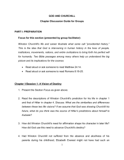 GOD AND CHURCHILL Chapter Discussion Guide for Groups PART
