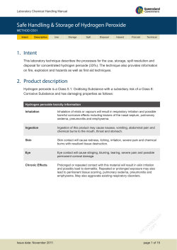 Hydrogen Peroxide - Department of Transport and Main Roads