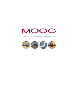 Moog 2016 Annual Report to Shareholders