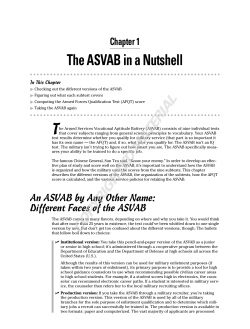 The ASVAB in a Nutshell