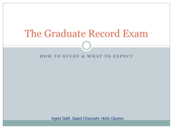 The Graduate Record Exam