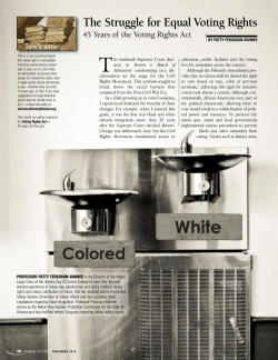 The Struggle for Equal Voting Rights