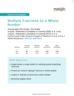 Multiply Fractions by a Whole Number