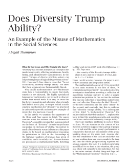 Does Diversity Trump Ability? - American Mathematical Society