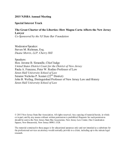 How Magna Carta Affects the New Jersey Law