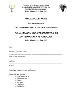 challenges and perspectives in contemporary psychology