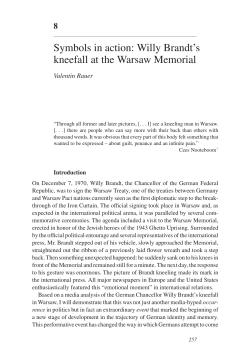 Symbols in action: Willy Brandt`s kneefall at the Warsaw