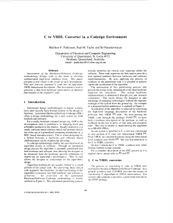 C to VHDL converter in a codesign environment