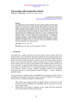 The trouble with production theory