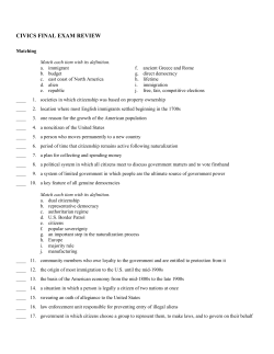 civics final exam review - Cabarrus County Schools