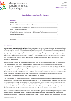 Submission Guidelines for Authors