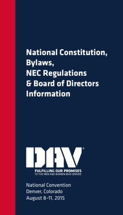 National Constitution and Bylaws