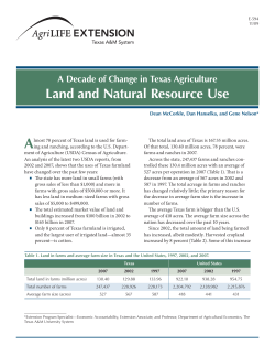 Land and Natural Resource Use - Extension Agricultural Economics