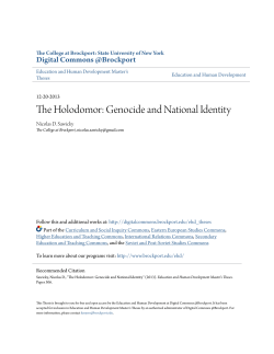The Holodomor: Genocide and National Identity
